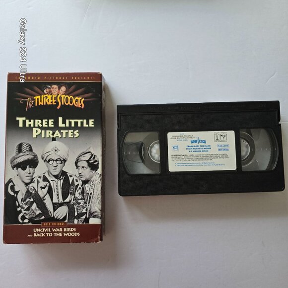 The Three Stooges Three Little Pirates VHS Includes Uncivil War Birds & Back - Picture 7 of 11